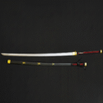 Black Decorative Katana Sword with Scabbard – Handcrafted Display & Collectible