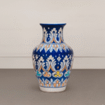 Handcrafted Multicolor Blue Pottery Floral Vase – Premium Decorative Ceramic Vase