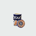 Traditional Blue Pottery Jam Jar with Decorative Lid – Hand-Painted Ceramic Storage Jar