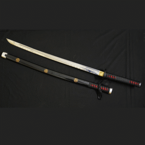 Handcrafted Black Katana Sword – Decorative Samurai Replica with Scabbard