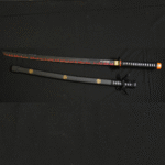 Dual-Tone Katana Sword – Black & Silver Decorative Samurai Replica