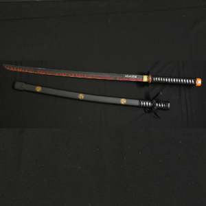 Dual-Tone Katana Sword – Black & Silver Decorative Samurai Replica