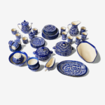 Handcrafted Blue Pottery Dinner Set (6 Person Serving) – Premium Ceramic Dining Collection