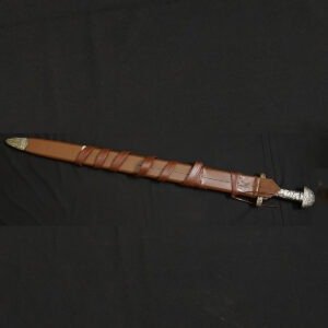 Handcrafted Traditional Decorative Sword with Leather Sheath