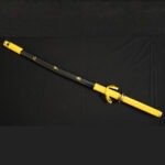 Golden Samurai Katana Sword – Black Scabbard Decorative