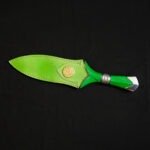 Emerald Guardian Decorative Dagger with Green Leather Sheath