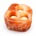 3-Hole Natural Himalayan Salt Candle Holder
