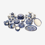 Exquisite Hand-Painted Multani Blue Pottery Dinner Set